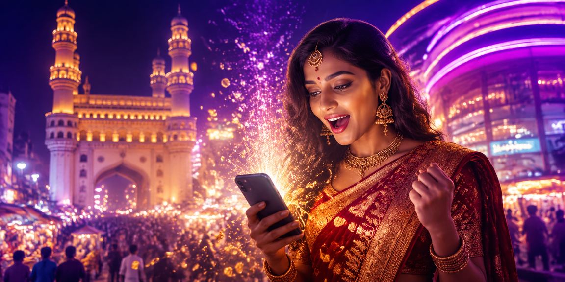 Hyderabad player enjoying live casino on mobile